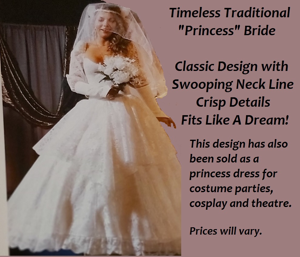 Traditional Wedding Gown Lace Princess Costume Cinderella Princess Peach